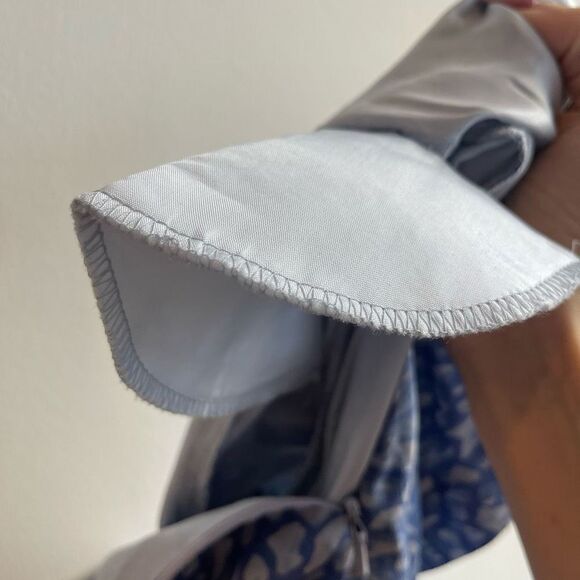 Spenser Jeremy Women's Blue Midi Dress Floral Print Round Neck Size 6 - Picture 9 of 10